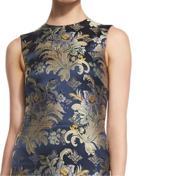 Ralph Lauren 2016 Fall Collection Georgia Baroque Silk Brocade Sheath Dress - Picture 2 of 16